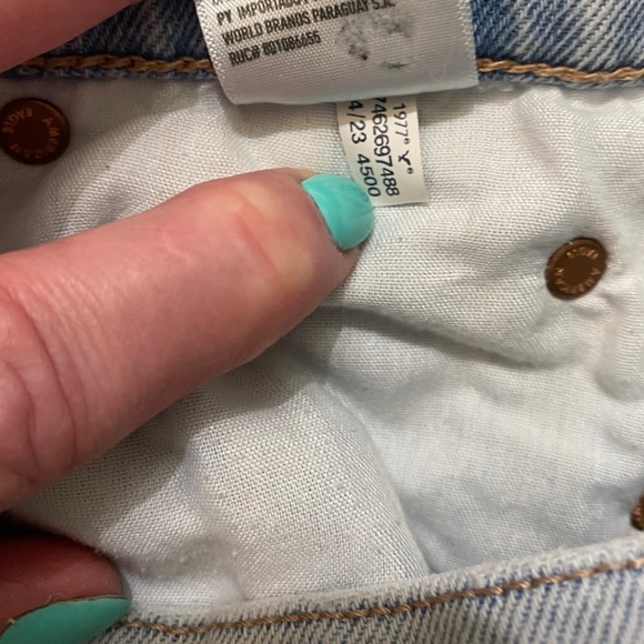 American Eagle Highest Rise Baggy Straight Jeans Light Wash Blue Womens 000 Reg - Picture 10 of 12